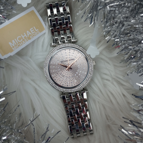 Michael Kors Darci Celestial Crystal Pavé Silver Toned Watch - Picture 7 of 17